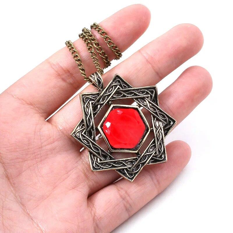 Game The Elder Scrolls 5 Skyrim Necklaces Amulet of Mara Dark Brotherhood Metal Necklace Cosplay Jewelry Gift