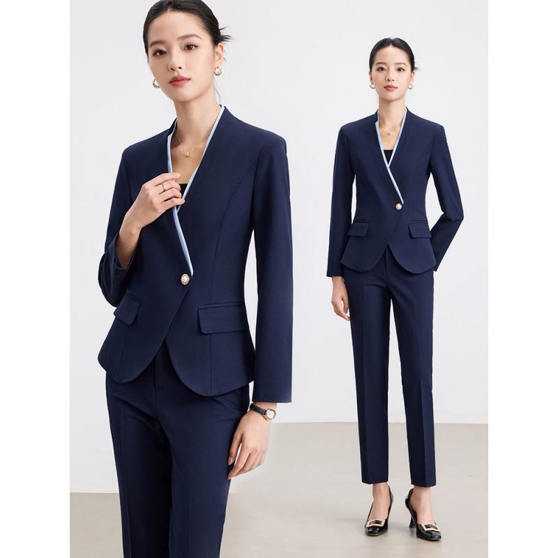 Women s Spring/Autumn Workwear Suit Set - Professional Office Uniform for Jewelry Store Sales and Customer Service. Large