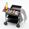 Kitchen Toy For Doll House Picnic Dollhouse Miniature Black Bbq Grill Model Grill Garden Outdoor Decor Kids Pretend Play Toy
