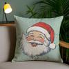 Santa Claus Cute Pillow Case Anti-Dustmite Invisible Zipper Sofa Bed