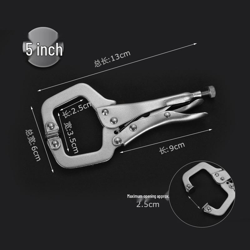 C-Type Multi-Functional Universal Locking Pliers with Quick Clamp and Flat-Head Grip