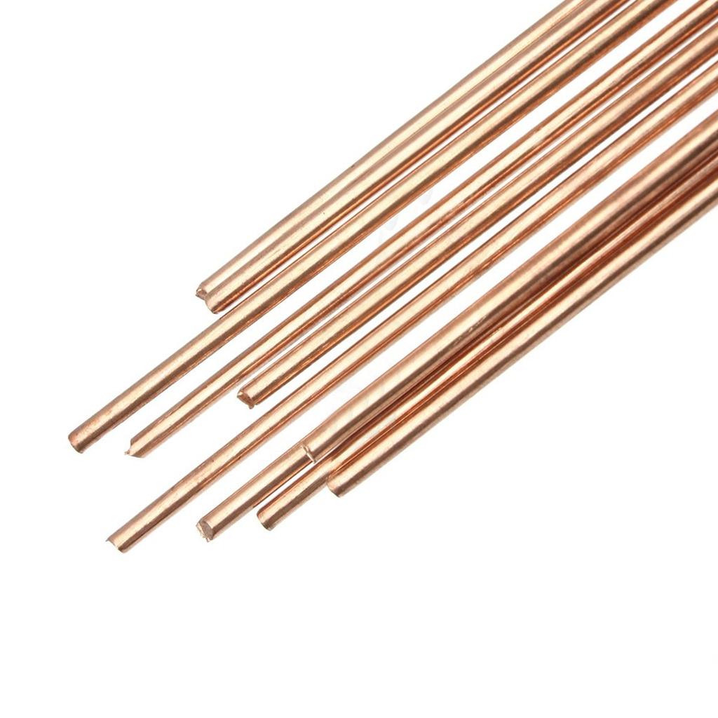 10 Stück Neue Rote Kupfer Massive Runde Gas Bronze Stange Zum Nieten Schneiden 1,6*330mm
