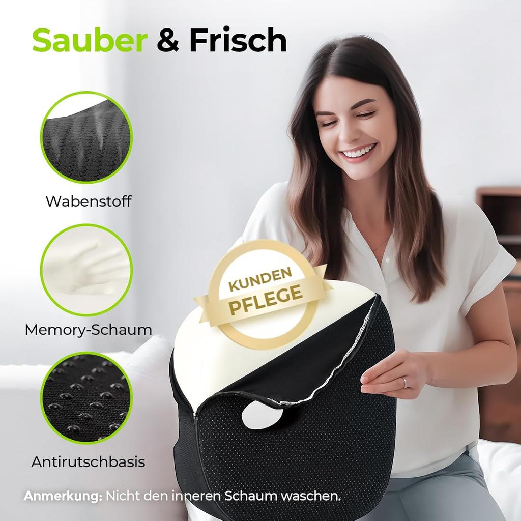 Seat Cushion Orthopedic, Ergonomic Hemorrhoid Seat Cushion with Hole & U-Shaped Design, Comfortable Seat Cushion Impulsive Cushion Relief, Office