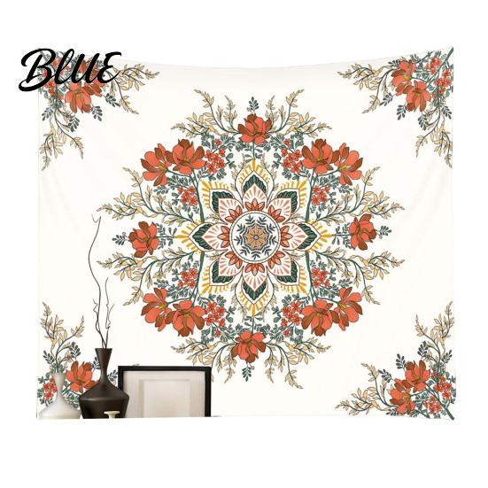 Retro Style Wall for Dorm Circular Pattern Tapestry Indian Hanging Bohemian Tapestry Rectangular Bedroom Living