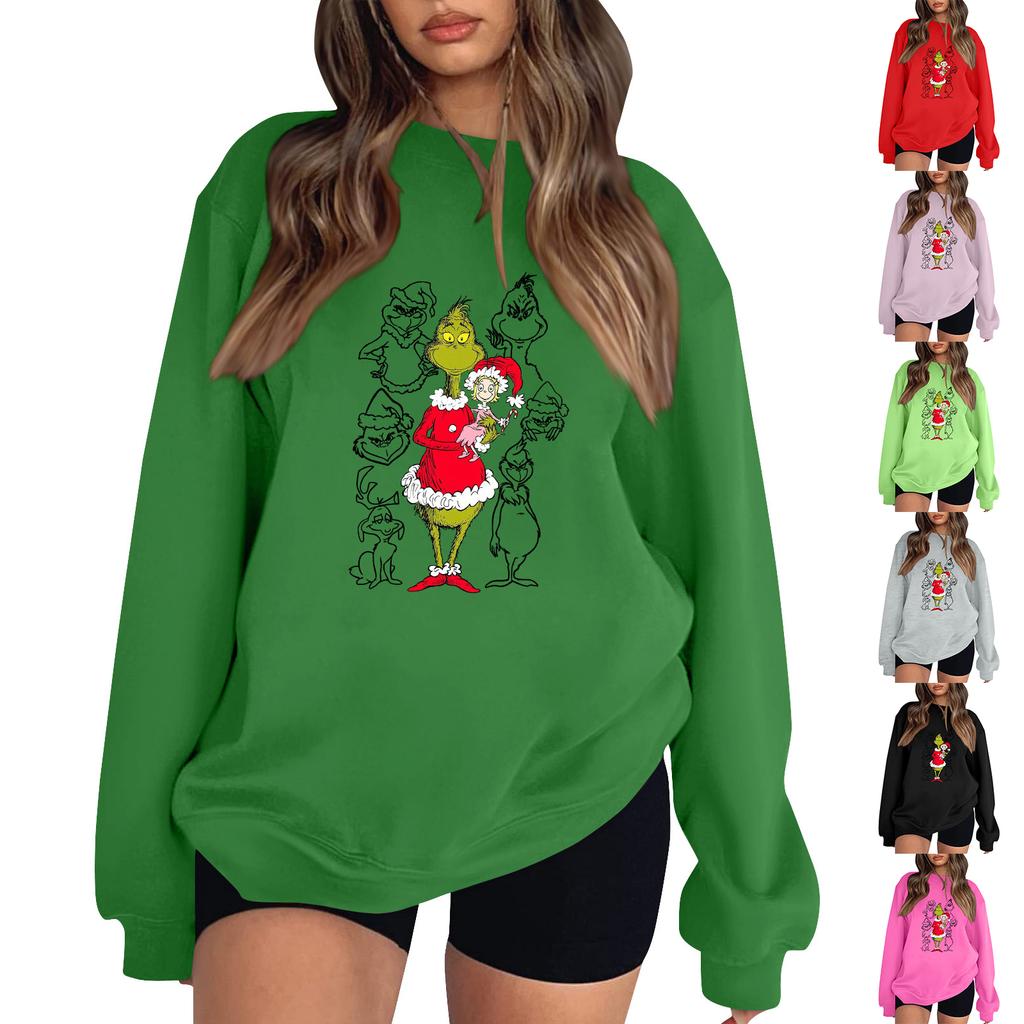Women's Fashion Lightweight Long Sleeve Pullover Christmas Hoodie