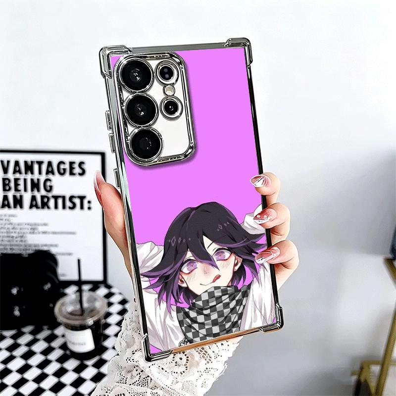 Anime D-Danganronpa Plating Phone Case For Samsung Galaxy S24 S25 FE S26 Edge S23 Ultra S22 S21 Plus S20 Anti-Fall Airabag Cover
