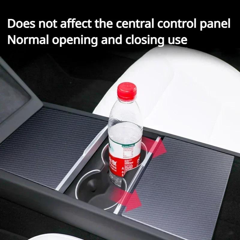 100% Real Carbon Fiber Central Control Panel Cover for Tesla Model Y Juniper/Model 3+ Highland Patch Sticker Car Accessories