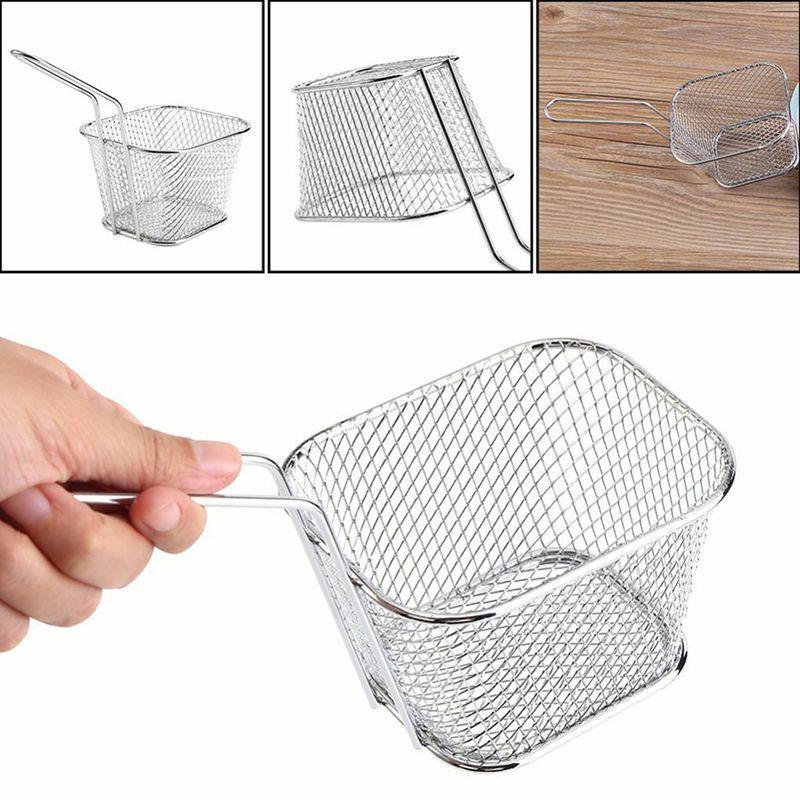 Mini Fryer Basket For Perfectly Crispy French Fries Fried Chicken Durable Easy To Clean
