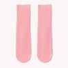 Korean-Style Candy Color Mid-Calf Cotton Socks for Girls and Babies - Thin, Double Needle, Spring & Autumn Piled Socks