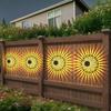 1/4 Pack Solar Hollow Peony Wall Lamps, Iron Outdoor Garden Decor Lights, Waterproof Yard Lighting, Party Decor Gift