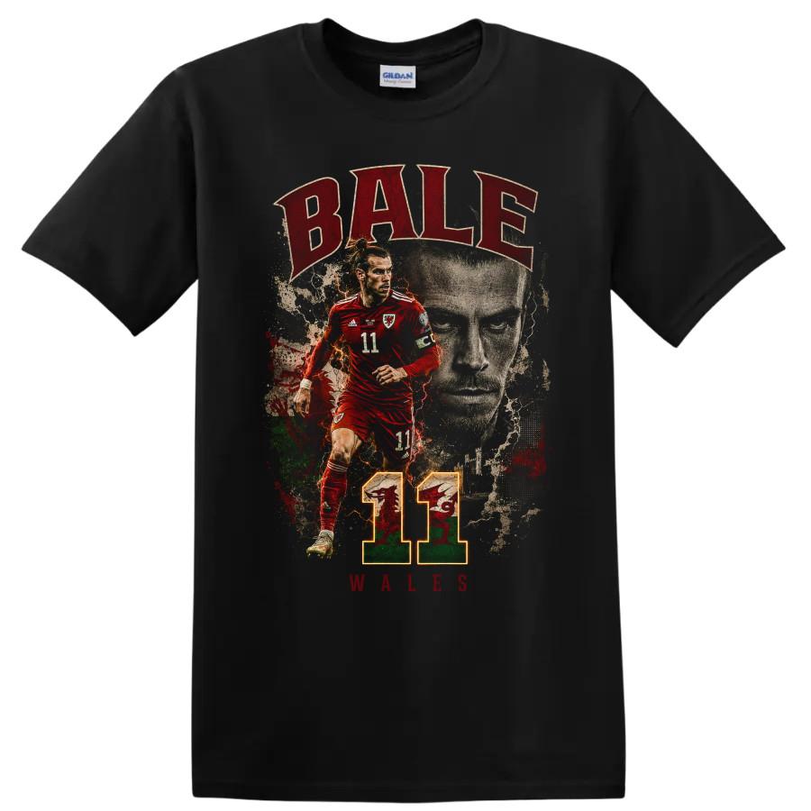 Gareth Bale Wales Soccer Player T Shirt Red National Team Action Tee