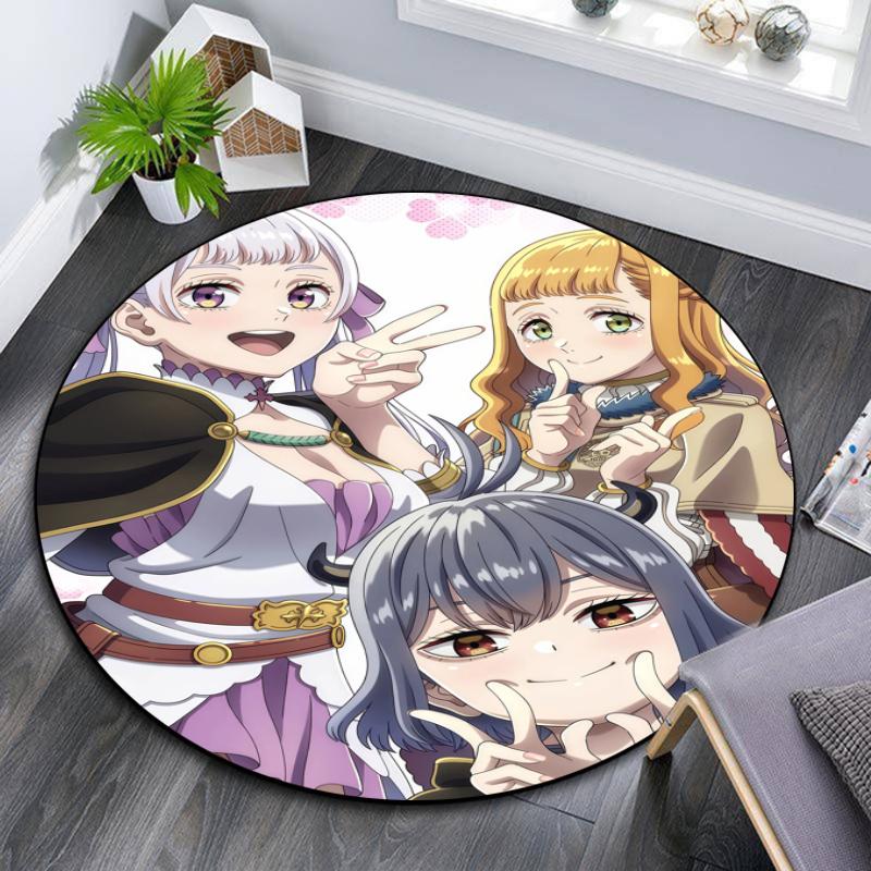 Noelle Silva pattern round rug,Carpet Rug for Living Room Bedroom Playroom ,Non-slip Floor Mat,Holiday Gifts and Birthday Gifts.