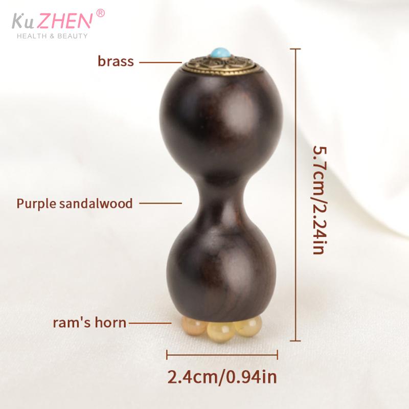 1Pc Rosewood Gua Sha Face Skin Care Massage Sticks Eye Relaxation Spot Treatment & Anti-aging Massager Rotate Decompression Toys