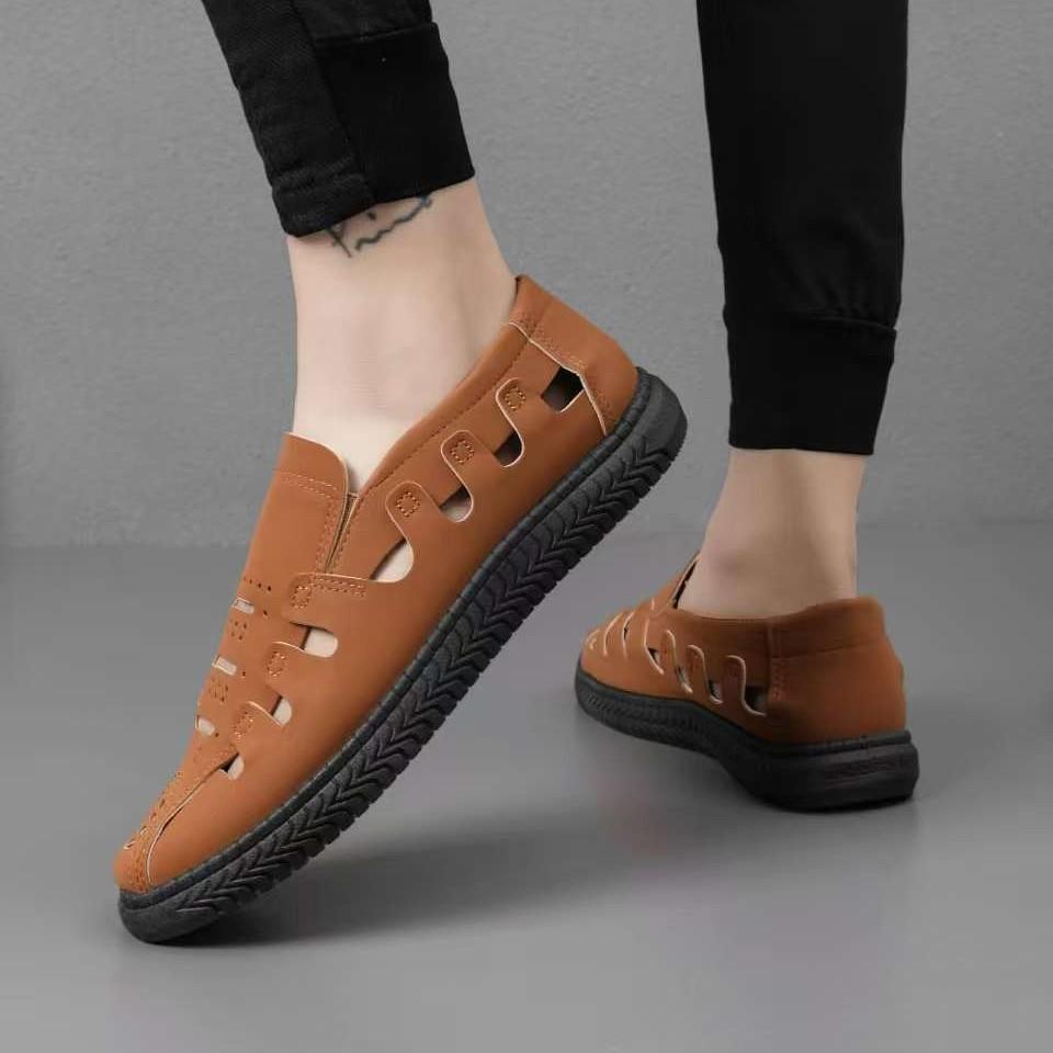 2025 summer new men's casual sports shoes mesh breathable hollow trend sandals fashion trendy shoes men's trendy brand
