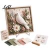 Handmade Poke Art Kit 3D Christmas Fabric Kit DIY Punch Needle Embroidery Set Painting Set Holiday No-Sew Crafts Projects for Adults and Beginner