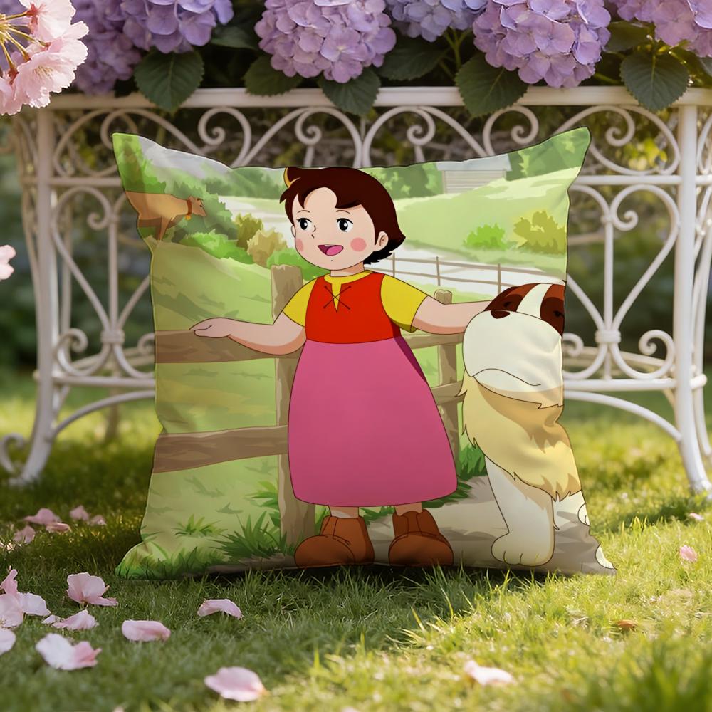 Roztomilá H-Heidi, Dívka z A-Alp Povlak na polštář Domácí a Auto Dvojí použití Povlak na polštář: Oboustranné pro prémiové pohodlí