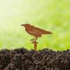 1pc Black Crow Metal Bird Garden Statue Transform your outdoor space with this statue. Perfect for yard, garden, and lawn.