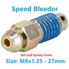 4 PCS Speed Bleeder,Bleeder Valve,Brake Bleeder Screws,Quick Bleeders with Dust Caps M8x1.25-27mm, H9405-4, H9422-4, 105182, 639520