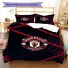 Cool MUFC Prints Bedding Quilt Set Quilt Cover Pillowcase Home Decoration Birthday Gift (1 * duvet cover + 2 * pillowcase, without core)