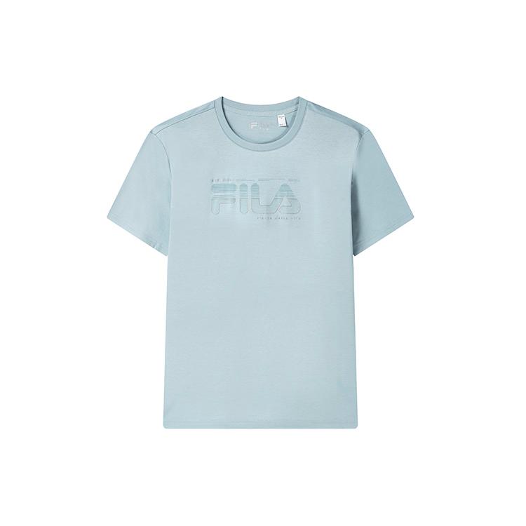 New FILA T Shirt Men's Light Sky Blue F11M317101F-LB