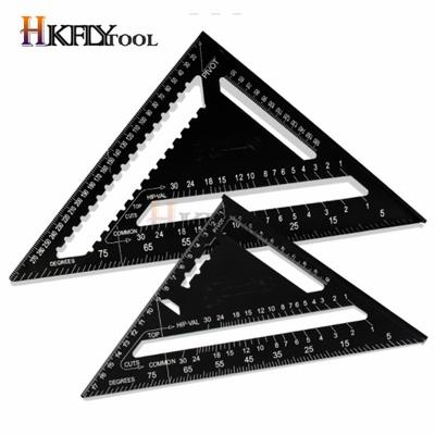 Angle Ruler 7/12 Inch Metric Aluminum Alloy Triangle Measuring Ruler Woodwork Speed Square Angle Protractor Ruler Measuring Tool