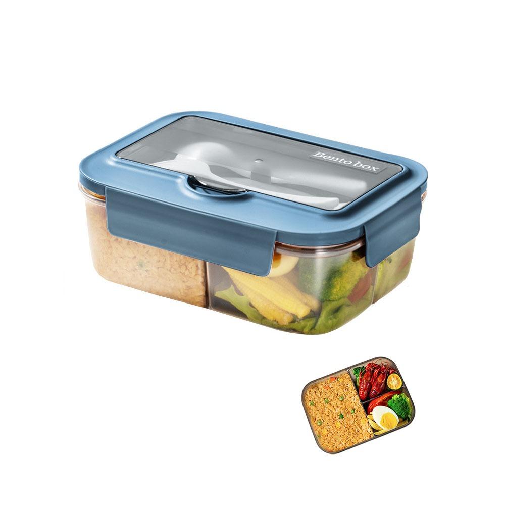 Microwave Heating Lunch Container with Spoon and Fork Food Container Nordic Style Lunch Box  Worker