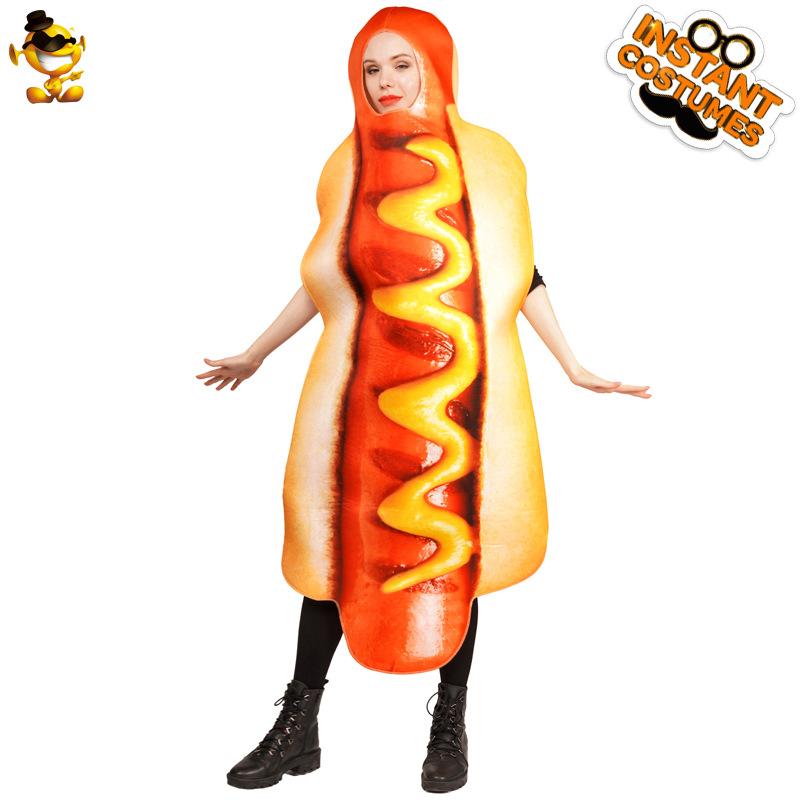 Halloween carnival stage costumes, funny hot dogs, bars, party costumes, performance costumes
