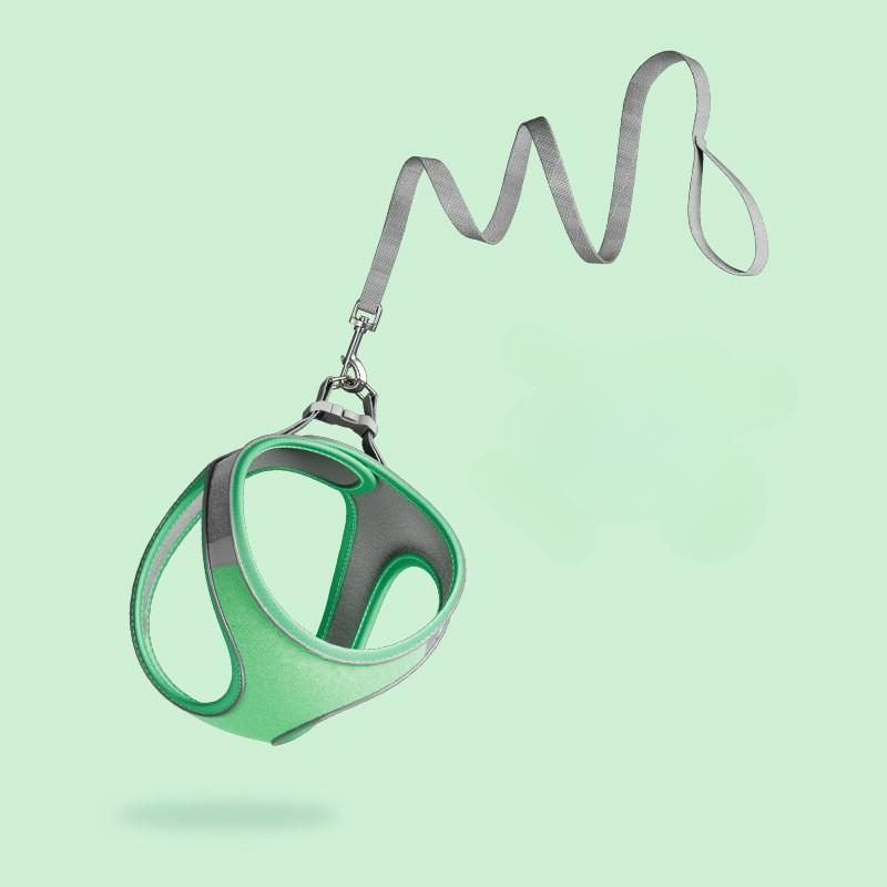 

Светоотражающая шлейка-жилет для собак с поводком - Максимальный комфорт, Мягкая подкладка, Дышащая сетка, Обеспечивает безопасную прогулку 32-36cm