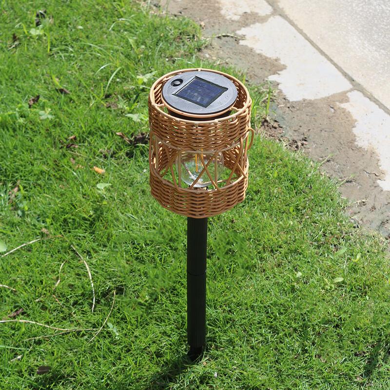 Solar Rattan Pot Garden Stake Light