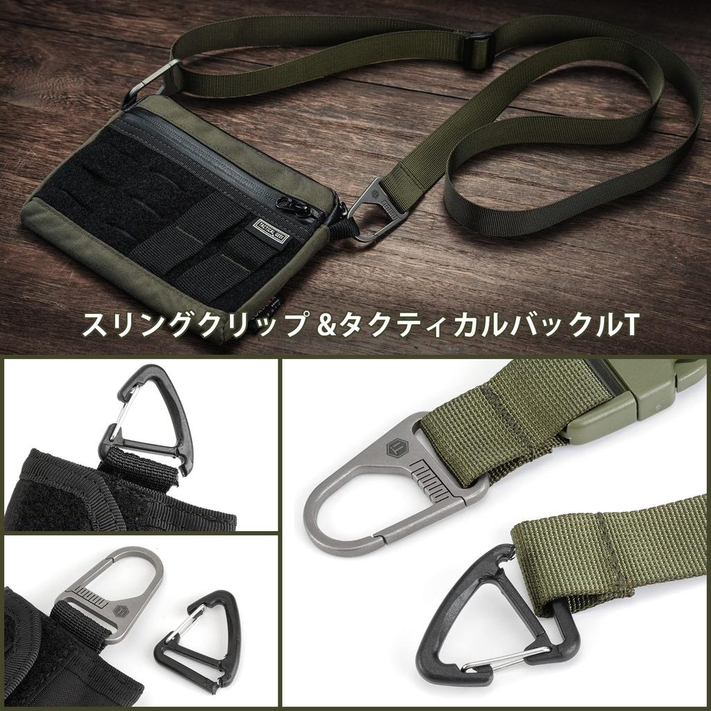 KeyUnity KB00 Titanium Carabiner Keychain with Tag Loop Panel for Outdoor 2 Colors Patch, & Camping,
