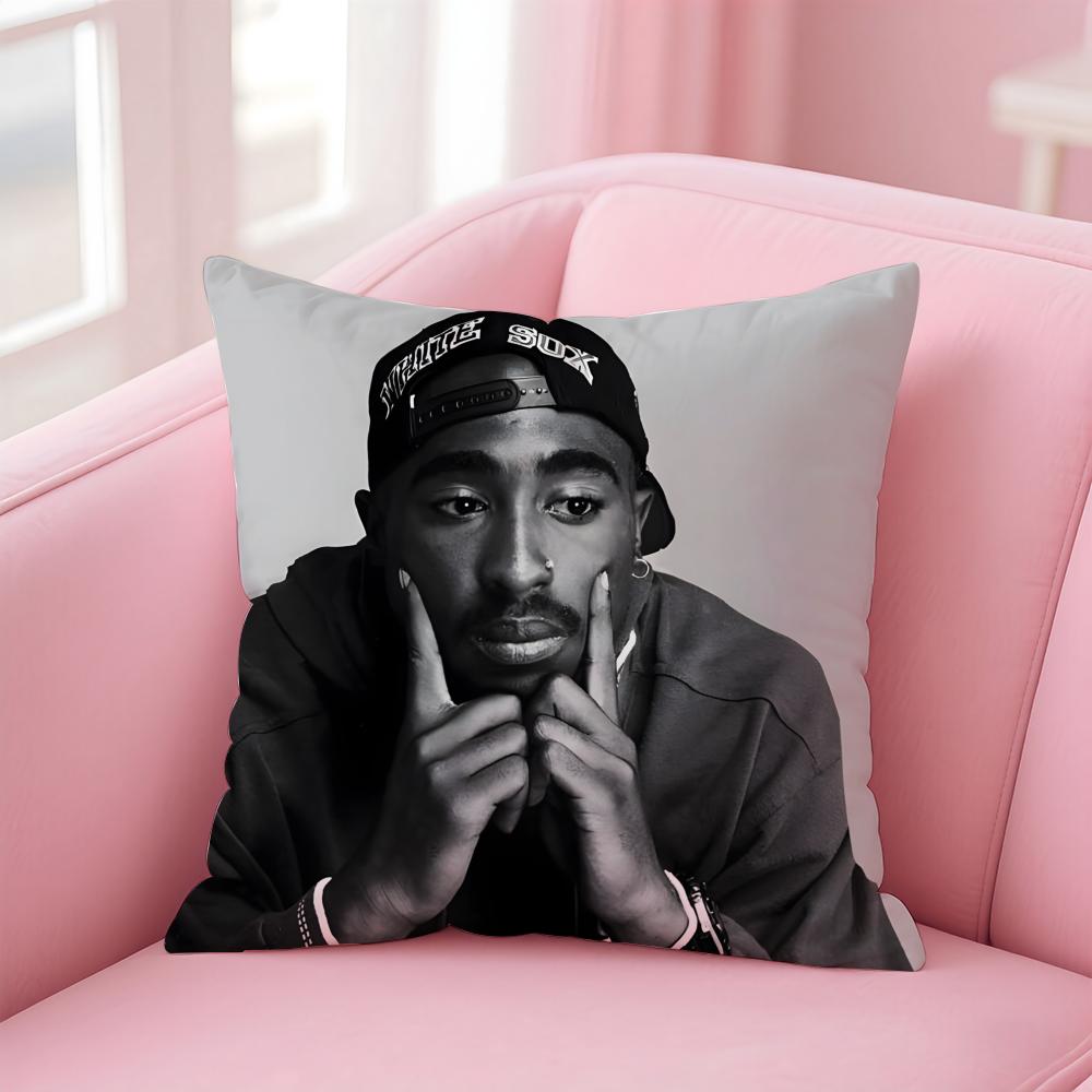 Legendärer HipHop Amerikanischer Rapper TTupac SShakur Kissenbezug Kissenhülle Weicher Hautfreundlicher Stoff Verdeckter Reißverschluss