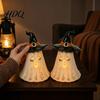 Farmhouse Style Autumn Decor Witch Hat Ghost Tealight Candle Holder Vintage Resin Halloween Tabletop Gift for Enthusiasts with Warm Glow Mantel Shelf