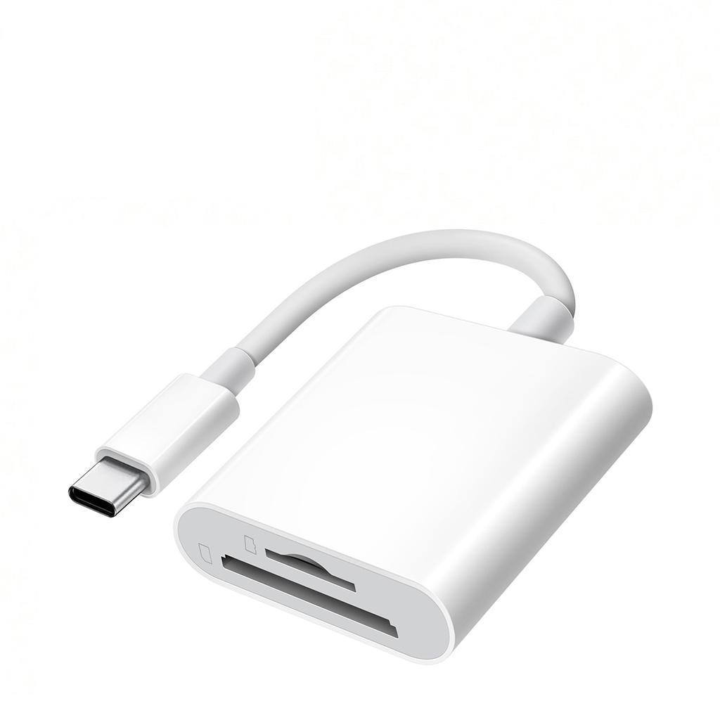 2 In 1 SD TF Card Reader For Apple iPhone 15 14 12 13 11 Pro Max Xs XR USB C OTG Adapter For iPad Samsung Xiaomi  MacBook