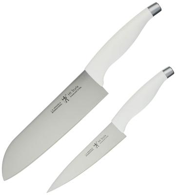 Henckels HI Style Santoku Alb și Cuțit Mic Făcute din Oțel Inoxidabil Lavabile în Mașina de Spălat Vase Făcute în Seki Prefectura Gifu Set Henckels Japonez, Japonia, Oțel, Alb,