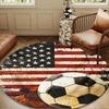 Baseball Passion And Heritage Round Rug for Livingroom,Bedroom, Palyroom, Chair Rug, Area rug, Circle Carpet, Large Size Fan Christmas gift