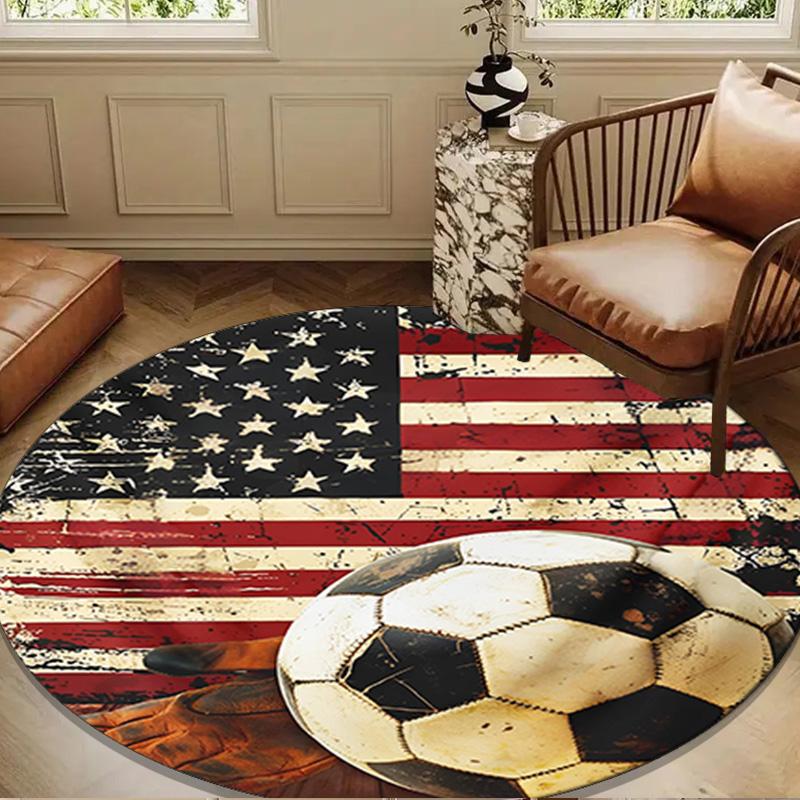 Baseball Passion And Heritage Round Rug for Livingroom,Bedroom, Palyroom, Chair Rug, Area rug, Circle Carpet, Large Size Fan Christmas gift