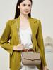Zency Genuine Leather Retro Khaki Handbag Women Square Bag Crossbody Top-handle Bag