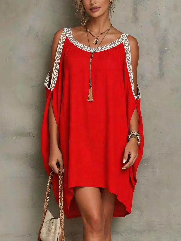 Sommar Ny Ärmlös Bomull Linne Klänning Lös Passform Elegant Trendig Halterneck Camisole Lång Klänning