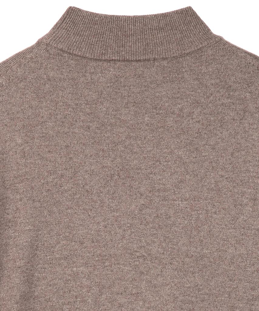 IL CORSO Cashmere Blend Mock Neck Knit Brown