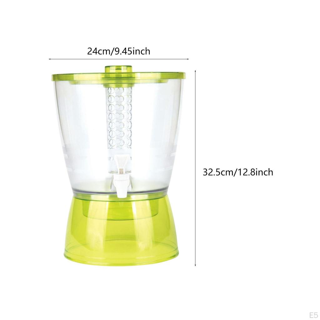 Beverage Container with Spigot for Iced Drinks, Juice Pitcher Outdoor Use