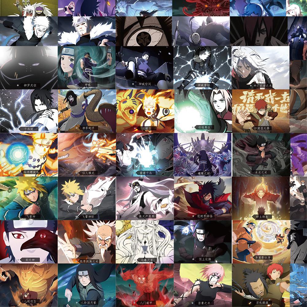 50pcs Naruto Ultimate Art Graffiti Stickers Waterproof Diy Decals For Laptop Phone Ipad Thermos Scooters Helmet Luggage Decor