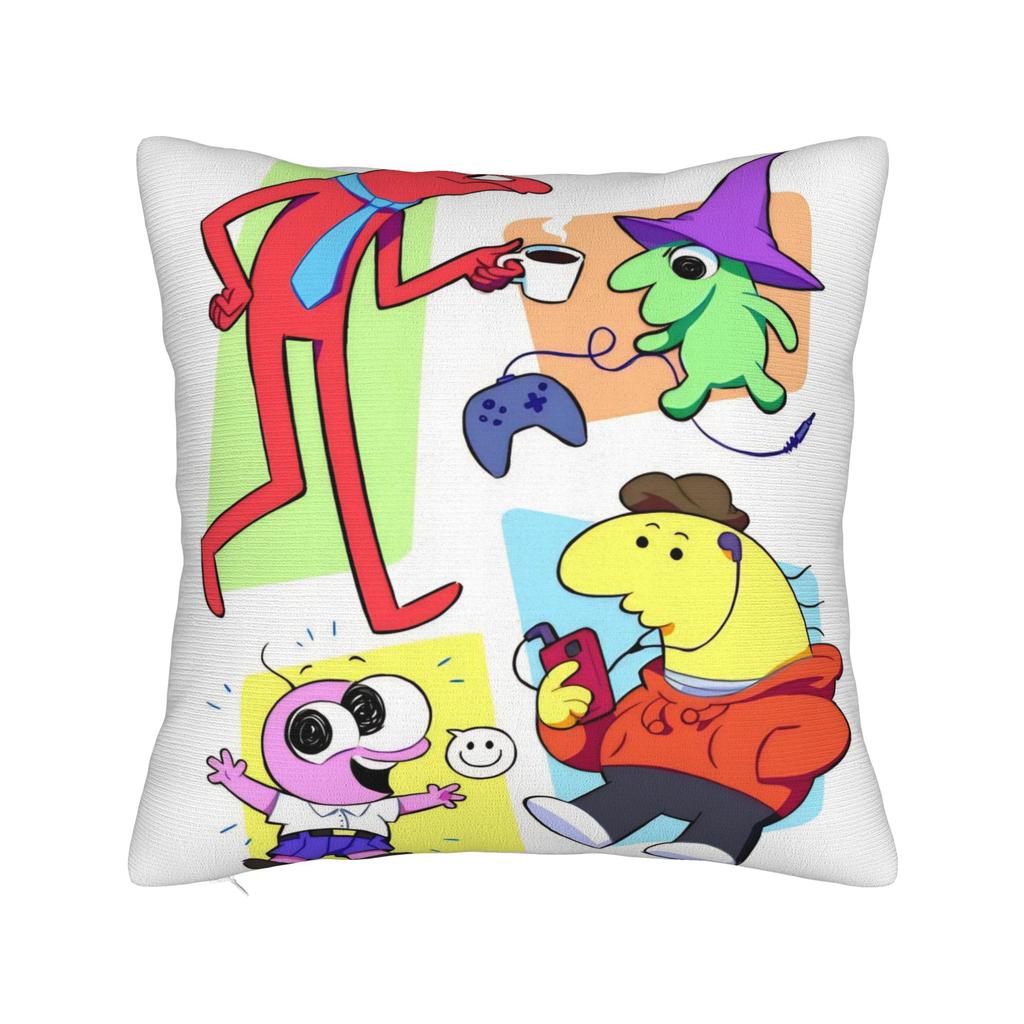 Smiling Friends Pim and Charlie Pillow Cover Printing Cushion Cover Decorative Throw Pillow Case Cover Home Multi-Size