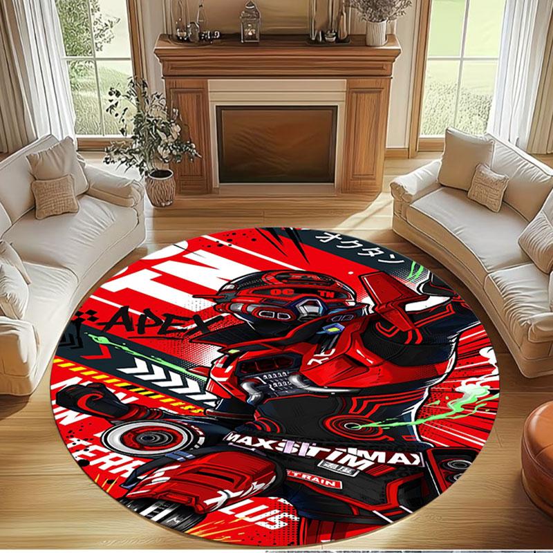 Apex Legends Print Round Rug, Washable Floor Carpet, For Entryway Dorm Laundry Room Office Study, Home Decor Birthday Christmas Gift