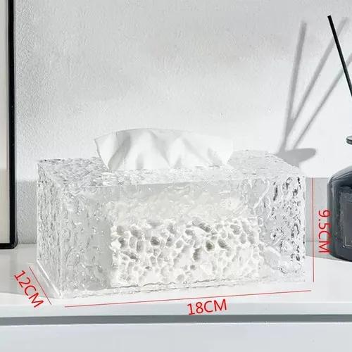 Rektangulär Akryl Servettlåda Hemdekoration Konst Servettlåda Vardagsrum Matbord Servettförvaringslåda Dekoration