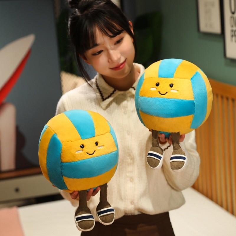 Adorable Cartoon Volleyball Plush Toy Soft Stuffed Doll For Kids And Gifts