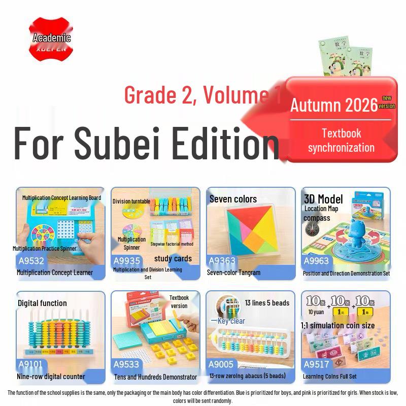 Autumn 2026 Grade 2 Math Kit: Position, Direction, Mult./Div., Measuring Tape