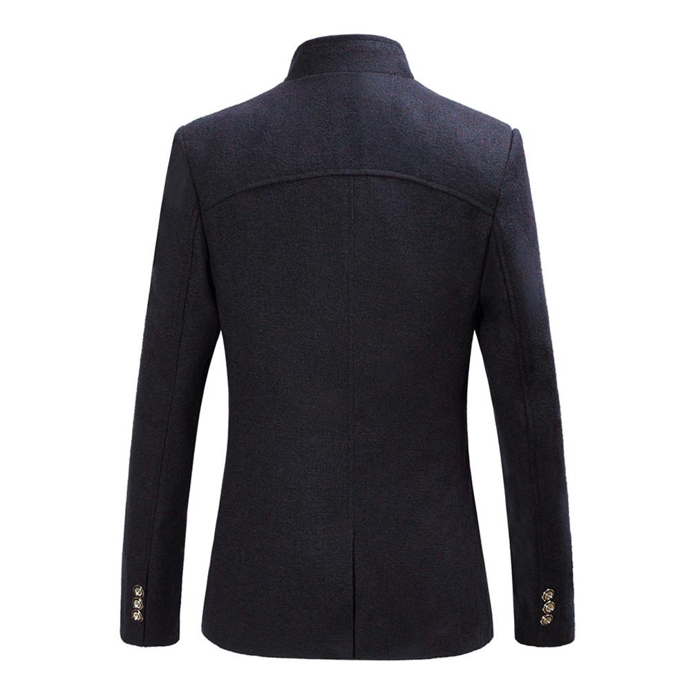 Men's  Winter Fashion Single  Buckle Large Size Long Sleeve Suit Coat