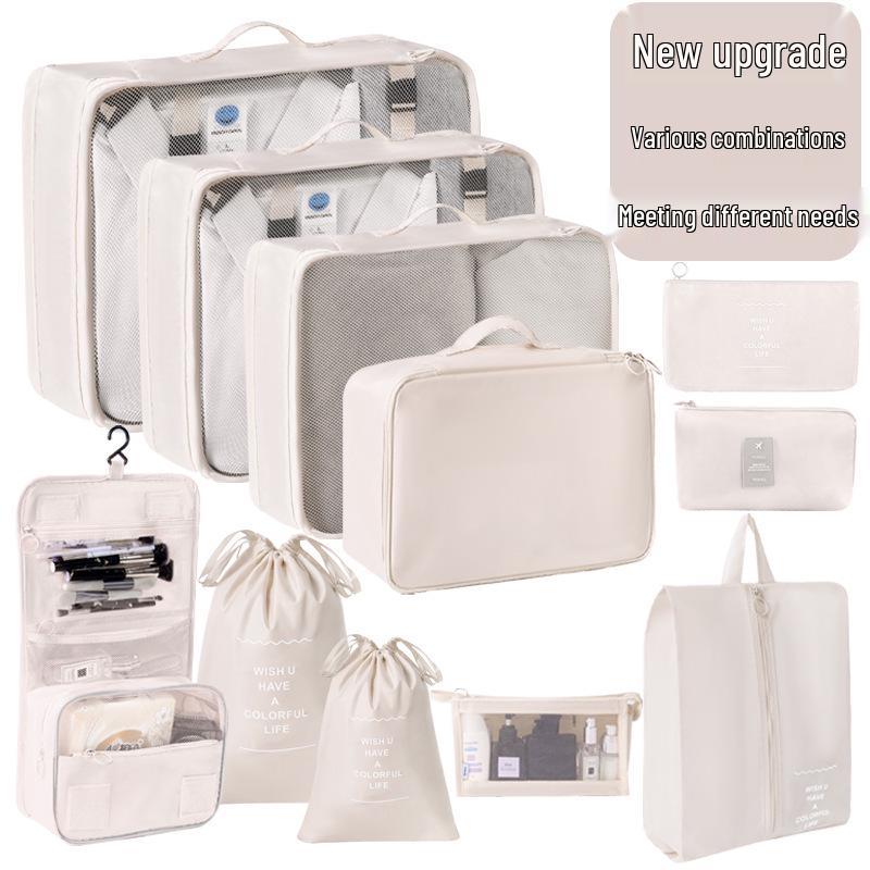 7-Piece Travel Storage Bag Set: Organize Toiletries, Cosmetics, Clothes, Shoes, and Luggage.
