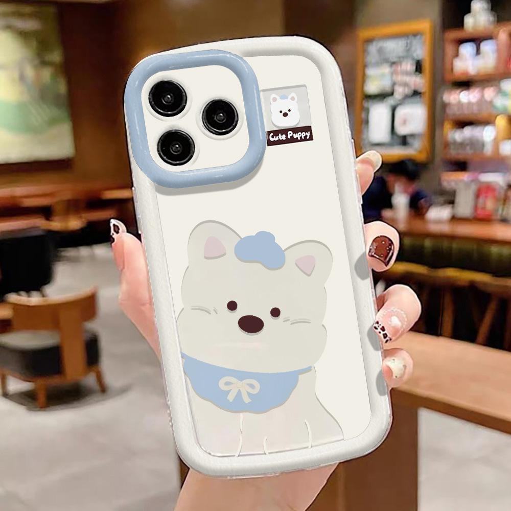 Fun cartoon hollow bear for iPhone17 mobile phone case 16 Apple 13 all-inclusive 12/15 simple 14 soft x