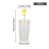 Portable 500ml Straw Coffee Cup Transparent Plastic Cold Drinking Cup Reusable Single Layer Car Tumbler Cup